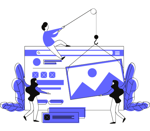 Desarrollo de páginas web a medida para empresas.Equipo construyendo el diseño visual de una plataforma web